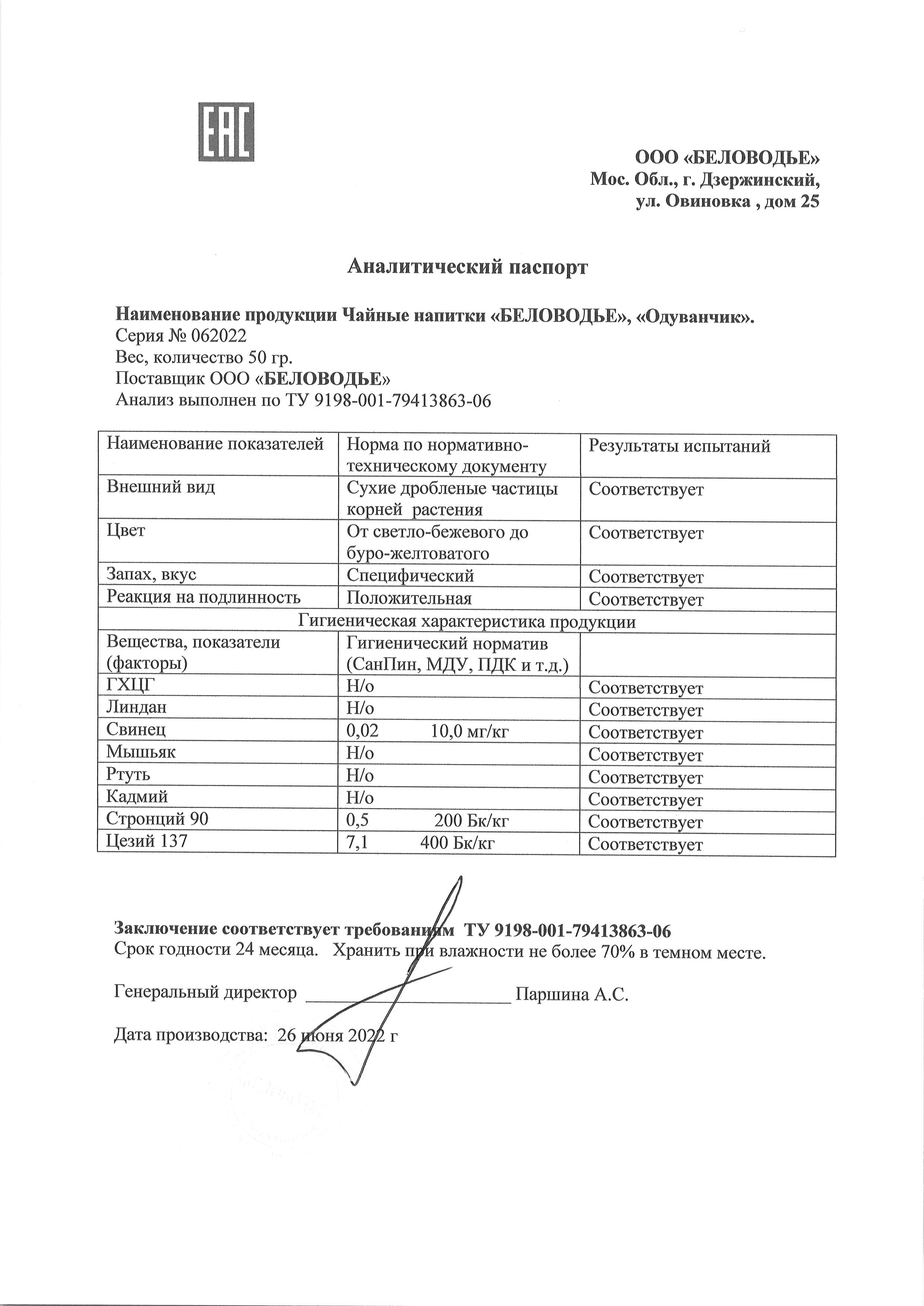 Паспорт №062022